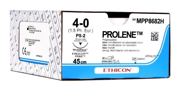 Prolene FS2 USP 5-0 45cm 1 metric monofil 3 Dtzd blau